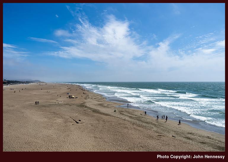 Ocean Beach as seen from near Cliff House, San Francisco, California, U.S.A.