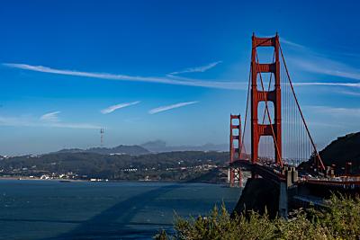 Golden Gate Bridge as seen from H. Dana Bowers Rest Area & Vista Point, San Francisco
