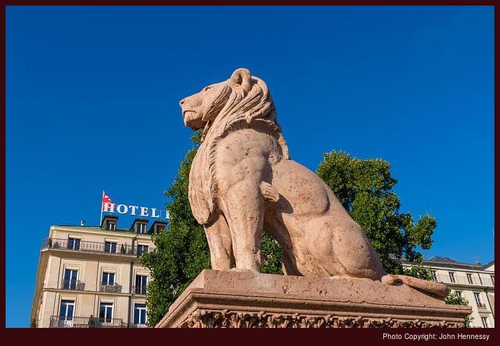 Lion from Monument Brunswick, Geneva Switzerland