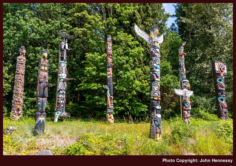Totem Poles, Stanley Park, Vancouver, British Columbia, Canada