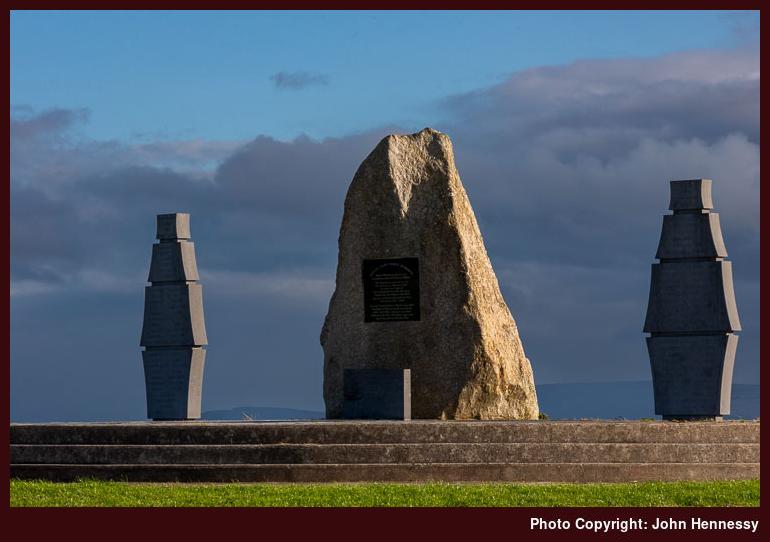 Front View of Famine Sheep Memorial, Salthill, Galway, Ireland