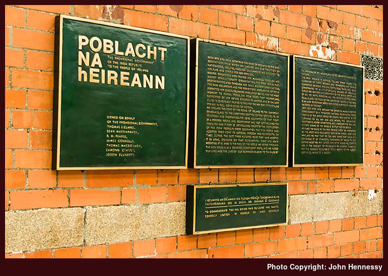 Proclamation of the Irish Republic, Connolly Station, Dublin, Éire Proclamation of the Irish Republic, Connolly Station, Dublin, Éire