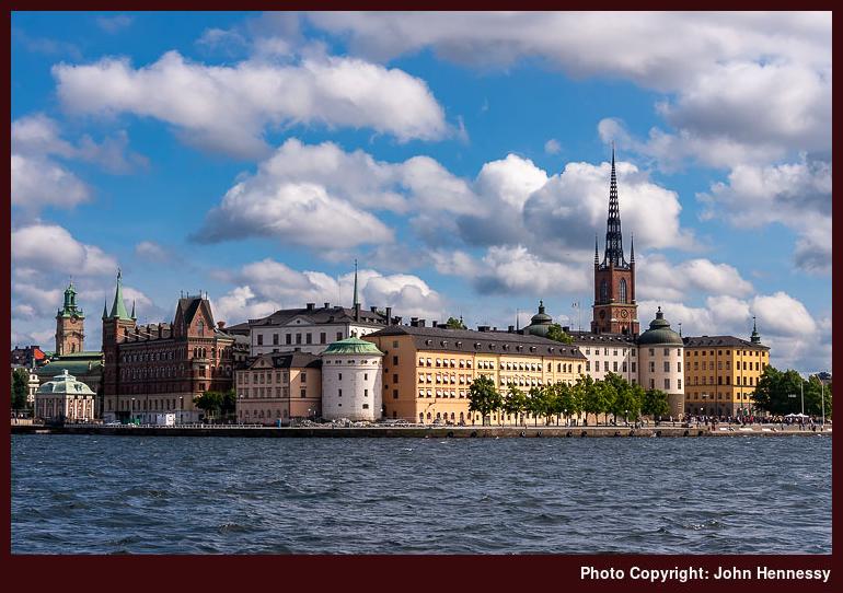 Riddarholmen from across Riddarfjärden, Stockholm, Sweden