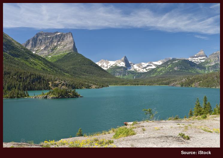 Sun Point, St. Mary Lake, Glacier National Park, Montana, U.S.A. Sun Point, St. Mary Lake, Glacier National Park, Montana, U.S.A.